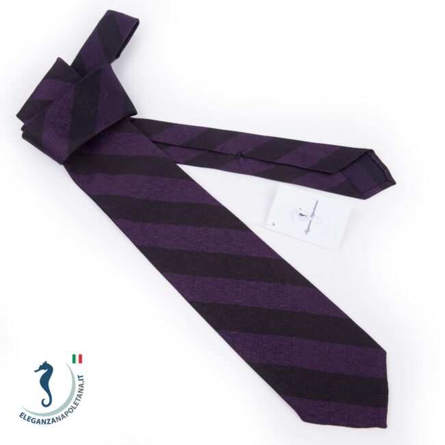 cravatta sartoriale regimental viola