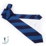 cravatta sartoriale regimental blu nera