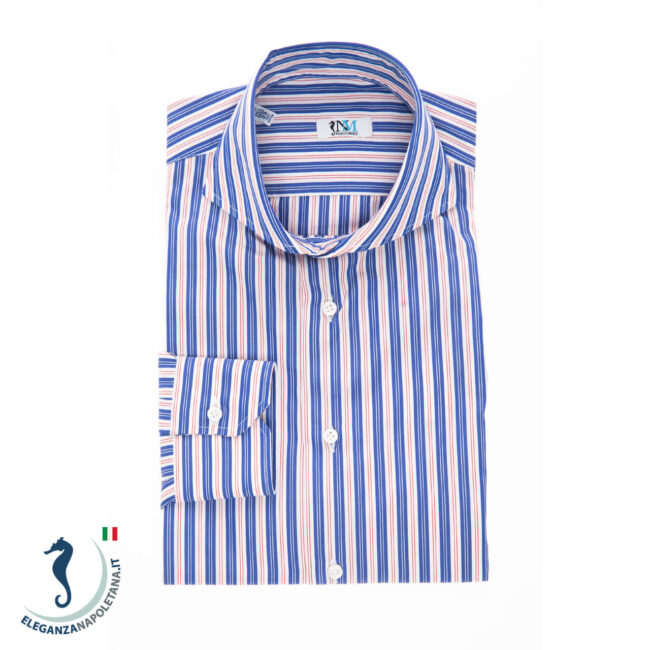 camicia uomo righe blu e rosse