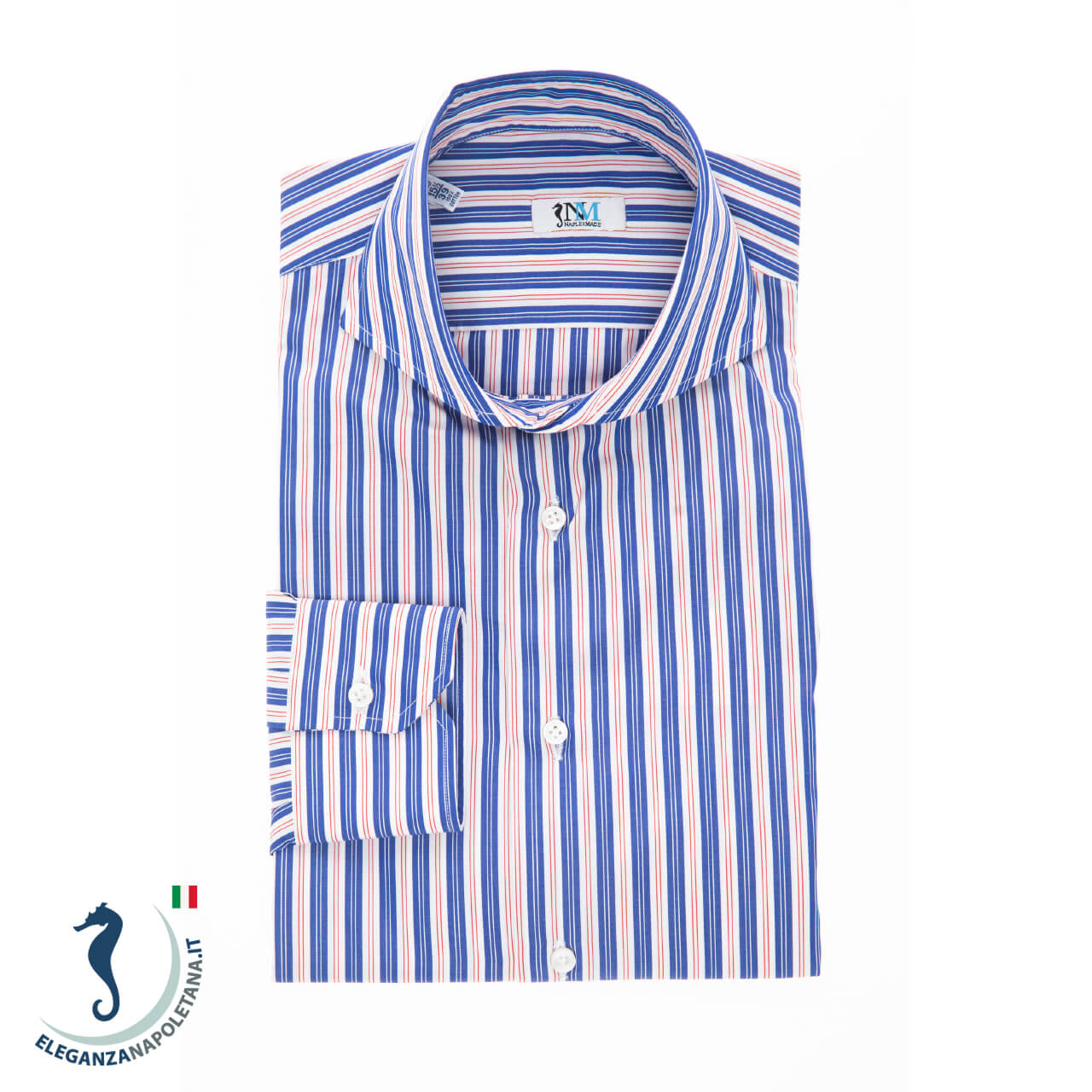 camicia uomo righe blu e rosse
