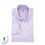 camicia a righe viola