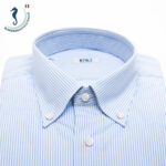 Tag Camicia-Uomo-Sartoriale-Righe-Cotone-Collo-Button-Down